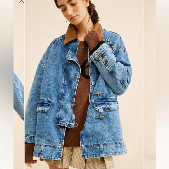 Free People Denim Barn Coat - Picture 1 of 6